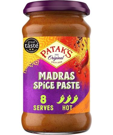 Patak's Madras Spice Paste | Authentic Indian Recipe | Aromatic Spices | Madras Dish | 283g | (Pack of 2) - Buy Online on GoSupps.com