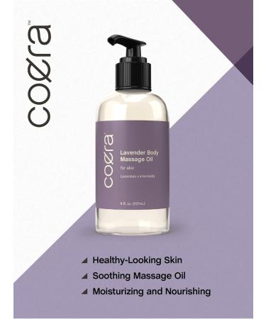 Buy Lavender Massage Oil - 8 fl oz | Paraben-Free SLS-Free & Fragrance-Free | Moisturizing Body Oil for Skin | International Shipping Available - Buy Online on GoSupps.com
