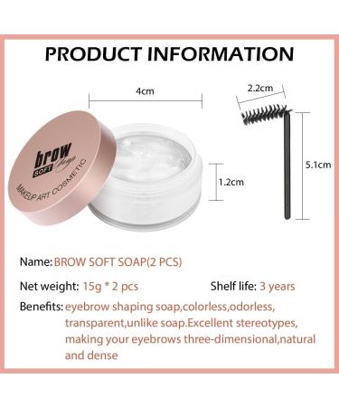 Soap Brows Kit - 2Pcs Eyebrow Freeze Wax & Long-lasting Clear Tint Gel | Waterproof Eyebrow Makeup Balm | International Shipping Available - Buy Online on GoSupps.com