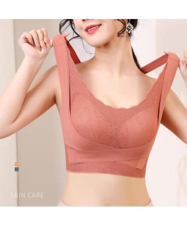 XWSM Dual Support Breast Correction BH | Adjustable Compression Push Up Sport Bra for Women | XXL/XX-Large Skin - Wirefree Comfort - Buy Online on GoSupps.com