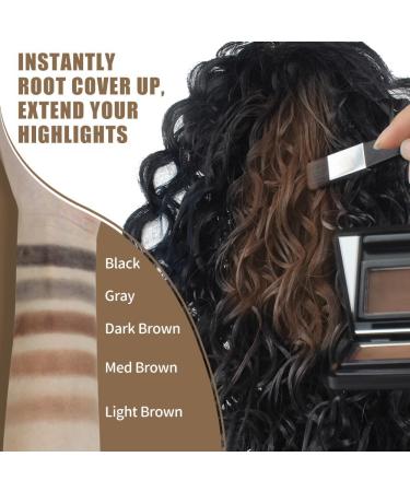 VOLLUCK Root Touch up Powder Long-lasting Hairline Powder for Men Women Waterproof Root Cover up for Hairline Bald Spots 8g (Black) - Buy Online on GoSupps.com