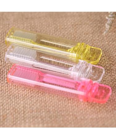 Patkaw Transparent Foldable Travel Toothbrush - Portable Mini Toothbrush with Protective Cover for Travel Camping School & Home - Buy Online on GoSupps.com