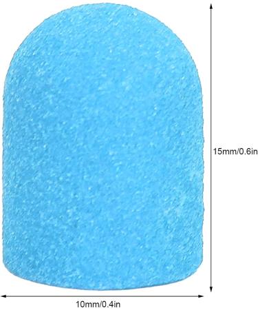 Nail Sanding Band Drill Bit with Shaft Nail Art Sanding Cap Polishing Grinding Sanding Bands Set for Home Salon Use Nail Polisher Sand Cap Nail Art Polishing Sanding Cap for Nail Drill (10 x(Blue) - Buy Online on GoSupps.com