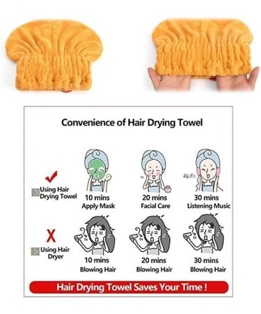 Ultra Absorbent Hair Towel Wrap - Quick Drying Soft Cap with Bow-Knot (3 PCS) | Perfect for Wet Hair Smoother & Shinier Results - Buy Online on GoSupps.com
