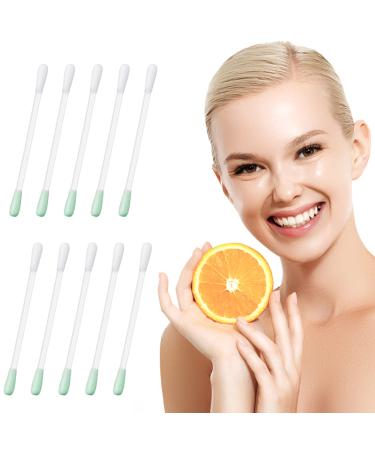 100 Pcs Cotton Makeup Remover Swabs Disposable Vitamin E Liquid-Filled Cotton Swabs Sticks for Eye/Lip/Eyebrow/Eyelash Makeup Correctors Removing Swabs