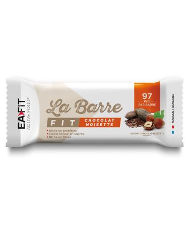 EAFIT LA BARRE FIT - Chocolate Hazelnut - 28 g - 33% protein - 98 Kcal per bar - High in protein - Low in sugar - High in fiber - Display of 32 bars