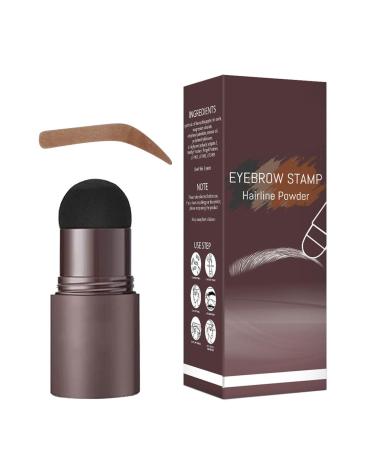 Eyebrow Stamp Eyebrow Stamp Stencil Kit Long Lasting Eye Brow Powder Eyebrow Stencils Brow Stencil Kit for Beginners 30 g (Pack of 1) A-Medium Brown