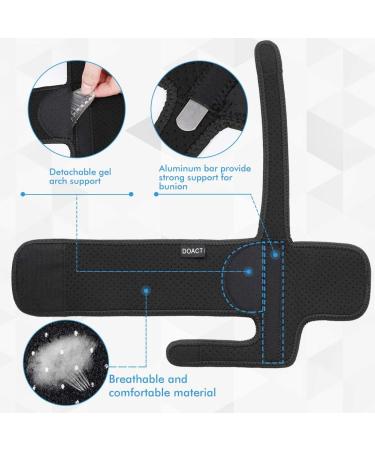 DOACT Bunion Corrector Set for Women - Toe Separator for Bunion Pain Relief - Orthopedic Bunion Splint with Gel Arch Support - Non-Surgical Hallux Valgus Correction - Buy Online on GoSupps.com