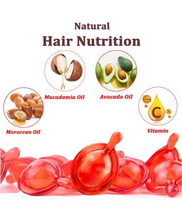 Hair Treatment Serum | Nourishing Hair Vitamin Oil Capsules | No Rinse Conditioner for Smooth Shiny Hair Repair - Buy Online on GoSupps.com