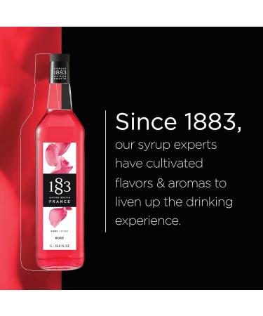 Maison Routin 1883 Rose Flavour Syrup 1L Glass Bottle 2 Pack Rose 1 l (Pack of 2) - Buy Online on GoSupps.com