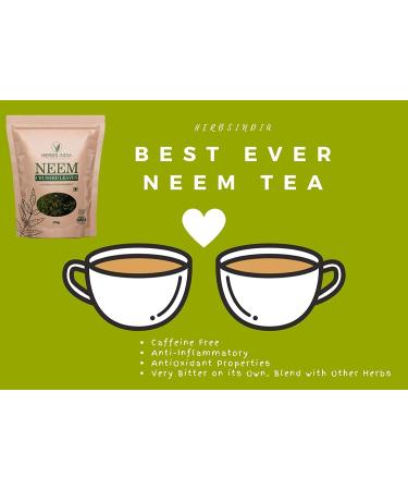 Neem Leaves Crushed for Fresh Neem Leaf Tea - 300g (10.6 oz) Herbal Supplement by HerbsIndia - Buy Online on GoSupps.com