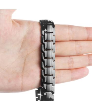 Shop Jitnga Titan Magnetic Bracelet - Stylish Black Stone Design for Men & Women - Unisex Fashion Jewelry - Buy Online on GoSupps.com