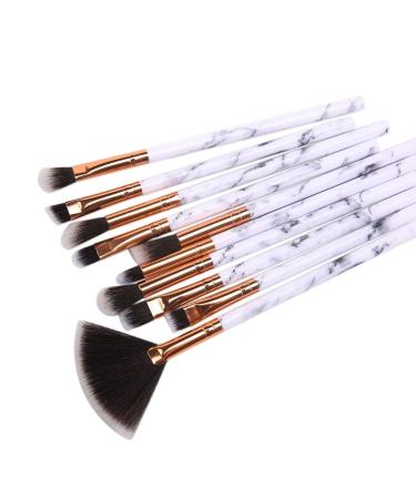Jootuepo 10pcs Brazen Marble Makeup Brush Set - Soft Hair Eyeshadow Eyebrow & Eyeliner Brushes for Flawless Eye Makeup - Buy Online on GoSupps.com