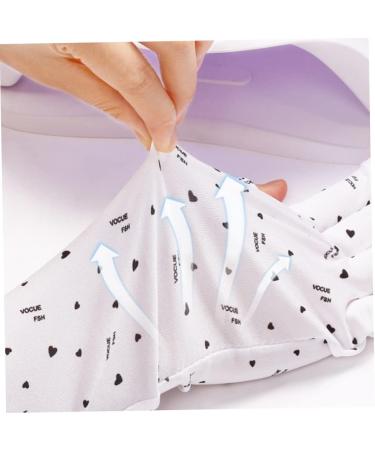 Moisturizing Gloves UPF 50+ Manicure Gloves Anti Uv Shield Gloves for Gel Nail Lamp Nail Art Fingerless Glove for Manicure Dryer Long 11.5X40 Cm - Buy Online on GoSupps.com