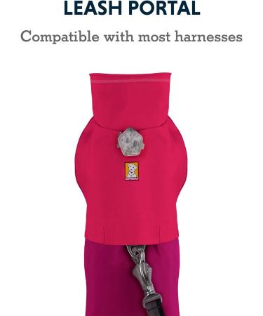 RUFFWEAR Sun Shower Rain Poncho for Dogs - Lightweight Waterproof Raincoat Large Size Hibiscus Pink - International Shipping Available - Buy Online on GoSupps.com