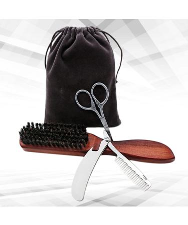 Balacoo Men's Beard Brush Set Premium Grooming Kit with Trimmer Razor Blades & Bamboo Comb for Effortless Beard Care | International Shipping - Buy Online on GoSupps.com