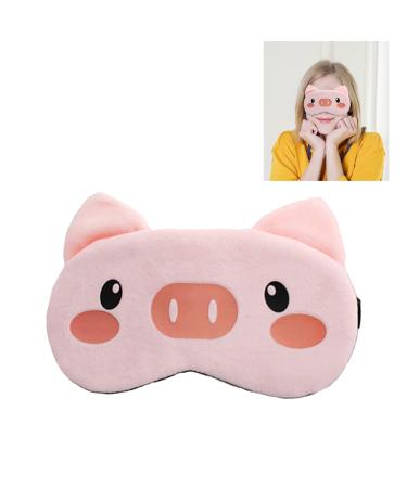 Cute Piggy Sleep Eye Mask Cartoon Pig Multifunction Eye Mask Elastic Shading Sleeping Eye Cover for Office Travel Hotel Home