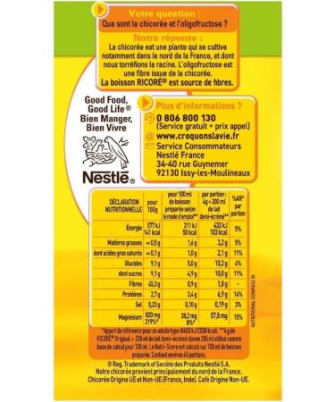  G n rique RICORE - Eco Pack 180G - Caffeinated pleasure in an eco-friendly format - The exquisite essence of chicory and coffee delicately combined - Savor every sip of this beverage - Pack of 3 - Buy Online on GoSupps.com