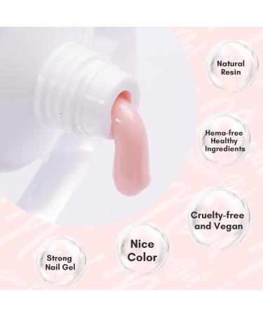 Makartt 50ML Poly Nail Gel Builder Extension Gel - White Pink Nude Clear Rosy Gel for DIY Salon Design - Quality-VIP - Buy Online on GoSupps.com