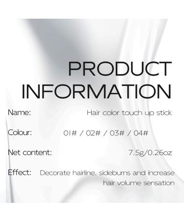 Barre pour couvrir les racines des cheveux : plume correctrice de cheveux grise r sistante l'eau barre de teinture pour couvrir les racines et les cheveux amincis application facile pour la maison 03# - Buy Online on GoSupps.com
