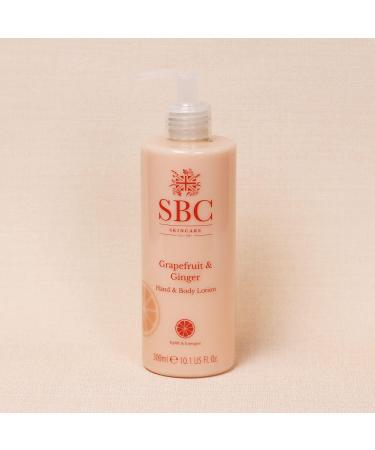 SBC Skincare Grapefruit & Ginger Hand & Body Lotion 300ml Zesty Non-Greasy Body Lotion Vegan Friendly - Buy Online on GoSupps.com