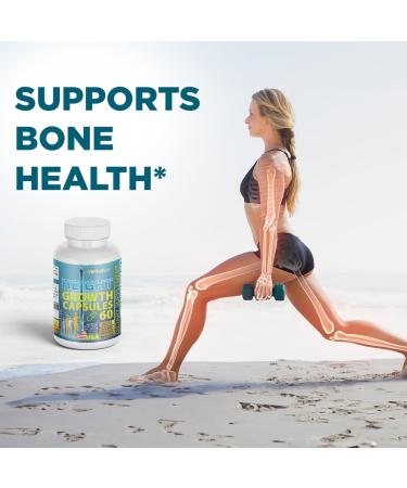 WELLUTION Bone Strength & Growth Support for Kids & Teens Calcium, Collagen, Vitamin D3 & Herbal Blend 60 Capsules, Non-GMO, Gluten-Free, Made in USA - Buy Online on GoSupps.com