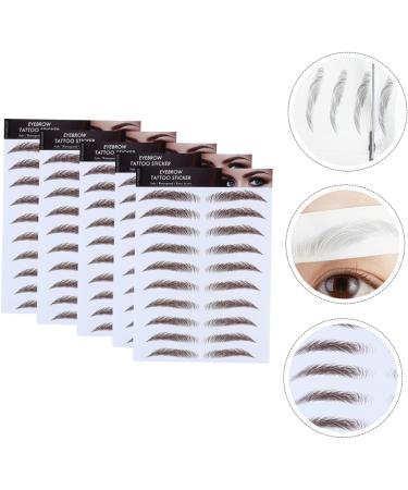 Housoutil 5pcs Eyebrow Stickers Eyebrow for Women Black Stickers Eyebrow Stencils Water Proof 6d Post Paper - Buy Online on GoSupps.com