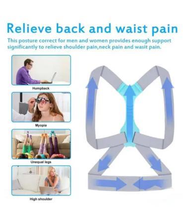 Generic Back Corrector Adjustable Corrector Back Brace Instant Corrector | Stretchy Back Straightener Corrector Back Support Brace for Adults Women Men - Buy Online on GoSupps.com