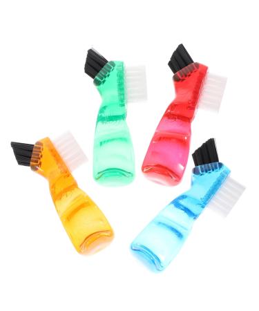 Gatuida 4 pieces toothbrush personal cleaning brushes multifunction brush soft born brush prosthesis cleaner prosthesis brush partial prosthesis blind intestine double head plastic (1 Pack) sorted color sorted