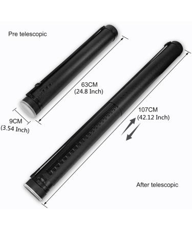 Dewel Plastic Document Tube 24.5-40 Inches Adjustable with Carrying Strap - Black, Waterproof, Telescoping Carrying Case - Buy Online on GoSupps.com