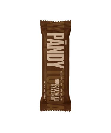 Pandy Protein Bar - Low Sugar 1g Sugar High Protein Nougat & Hazelnut - 18 Pieces - Powerbar Alternative - Buy Online on GoSupps.com