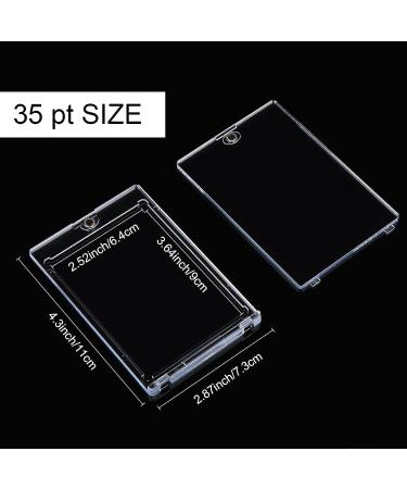 Zonon Acrylic Magnetic Card Holder - 5 Pack, 35 PT Clear Protectors Ideal for Sports Trading Cards Storage and Display - Golden Magnet Included - Buy Online on GoSupps.com