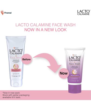 Lacto Calamine Face Wash with Kaolin Clay for Oily Skin 100 ml - Pack of 3 - Buy Online on GoSupps.com