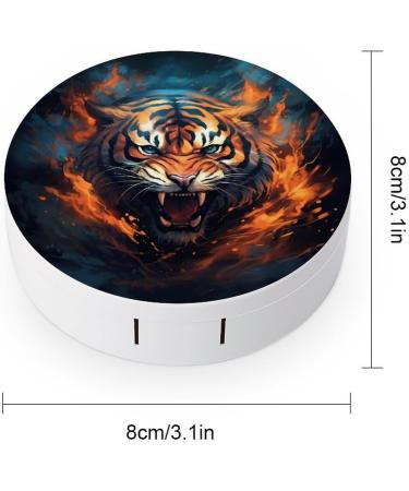 Tiger Contact Lens Case with Mirror - Portable Cute Eye Contact Lens Box Travel Kit for International Shipping - Buy Online on GoSupps.com