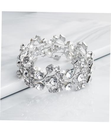 Shop Sewoart Women's Pearl & Crystal Rhinestone Bracelet | Elegant Anniversary Gifts & Bridal Accessories - Buy Online on GoSupps.com