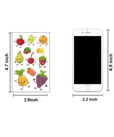 Glitter Cartoon Fruits Temporary Tattoo Stickers for Kids - Birthday Party Favor Supplies - Buy Online on GoSupps.com