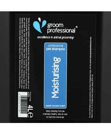 GROOM PROFESSIONAL Coconut Moisturising Dog Shampoo - Soothing & Nourishing 4L - Buy Online on GoSupps.com