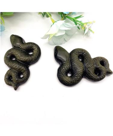 Natural Crystal Rough 1PC Natural Gold Obsidian Snake Hand Carved Stone Polished Quartz Crystal Animal Natural Quartz Crystals Home Decoration ERTEYIN - Buy Online on GoSupps.com