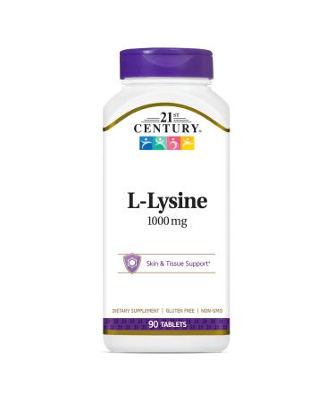 21st Century Healthcare L-Lysine 1000 mg 90 Count Tablets