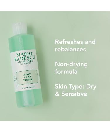 Mario Badescu Aloe Vera Toner for Dry and Sensitive Skin | Hydrating and Balancing Facial Toner with Aloe Vera | 8 Fl Oz - Buy Online on GoSupps.com