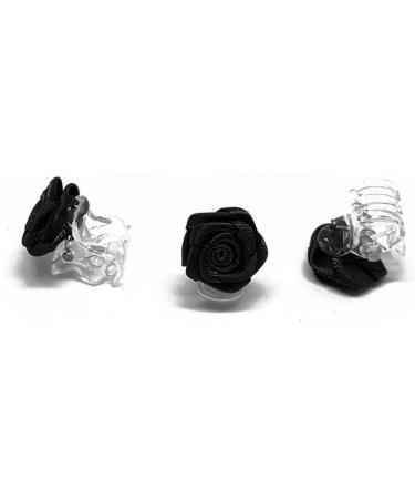 Black Rose Hair Clips - 5-Piece Bridal Hair Accessories for Stunning Hairstyles - Buy Online on GoSupps.com