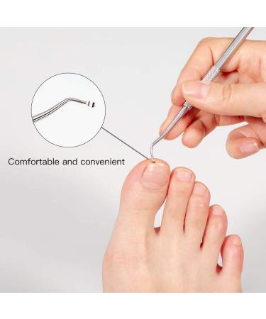 Ingrown Toenail Tool Kit - Stainless Steel 3 Pack Pedicure Set | Double Sided Nail File, Lifter, Pusher | Professional Ingrown Nail Cleaner Tools - Buy Online on GoSupps.com