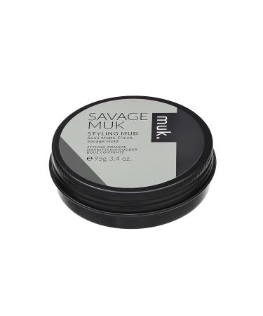 MUK Haircare Savage Semi Matte Styling Mud 3.4oz - Strong Hold, Low Shine | Hair Paste for Men - Buy Online on GoSupps.com