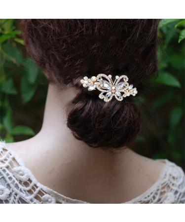 Women's Butterfly Crystal Rhinestone Hair Clips - Multicolor 4 PCS Pack - Buy Online on GoSupps.com