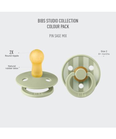 BIBS COLOUR Studio Schnuller 2-Pack | BPA-Free Cherry Shape Nipple | Natural Rubber & Latex | Made in Denmark | Size 2 (6-18 Months) - Buy Online on GoSupps.com
