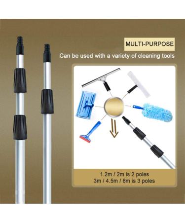 Window Clean with Squeegees Extendable Cleaner Conservatory Roof Cleaning Tools Multi-Purpose Window Cleaning Extension Pole/Set B/5M 55cm Brush Head 7M/24FT - Buy Online on GoSupps.com