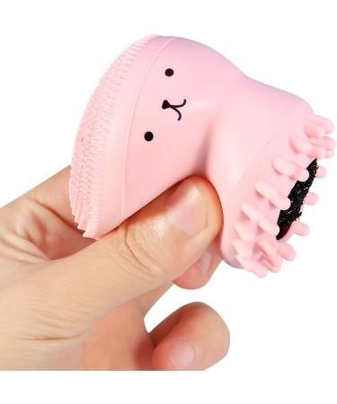 Face Cleansing Brush Silicone Facial Cleansing Brush Octopus Shape Waterproof Face Scrubber Exfoliator Pore Cleanser Brush for Deep Cleansing Blackhead Removal Suitable All Skin Types Pink - Buy Online on GoSupps.com