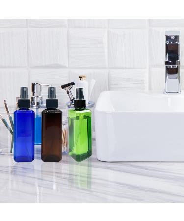 KKONHII 3Pcs Transparent Square Plastic Cosmetics Spray Bottles - 3oz Fine Mist Face Spray, DIY Homemade, Easy Carry - 100ml - Buy Online on GoSupps.com