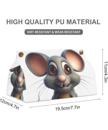 Tissue Box Cover Tissue Box Holder Mouse Showing Teeth Print Tissue Holder Travel Tissue Packs Facial Paper Holder Decorative Holder - Buy Online on GoSupps.com