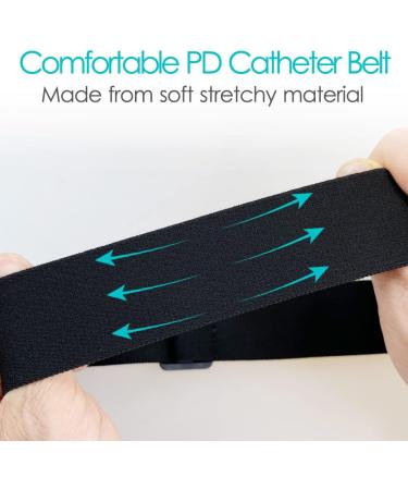 Breathable Peritoneal Dialysis Belt & Feeding Tube Holder | PD Catheter Fixation | Comfortable Nursing Supplies for Men & Women - Black - Buy Online on GoSupps.com